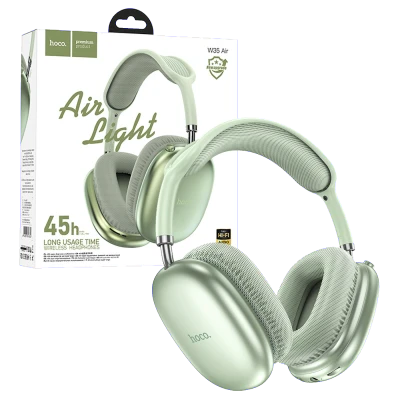 hoco. Slušalice bežične sa mikrofonom, Bluetooth, zelena - W35 Air Triumph Green