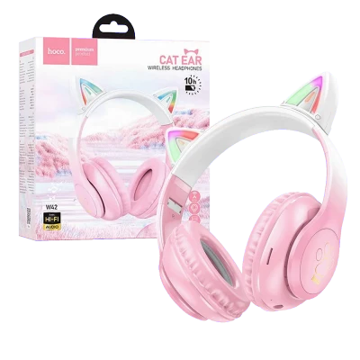 hoco. Slušalice bežične sa mikrofonom, Bluetooth - W42 Cat Ears, Cherry Blossom