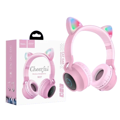 hoco. Slušalice bežične, Bluetooth - W27 Cat Ear Pink