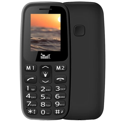 MeanIT Mobilni telefon, 1.77" zaslon, Dual SIM, BT, SOS tipka - VETERAN I MOBILNI TELEFON-CRNI