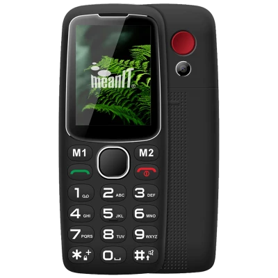 MeanIT Telefon mobilni, 2.4" zaslon, BT, SOS tipka, crni - Senior 10, Crni