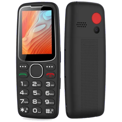 MeanIT Telefon mobilni, 2.4" zaslon, SOS tipka, crni - Senior 10 Plus, Crni