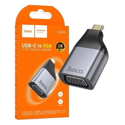 hoco. Adapter USB type C na VGA, 2K, OTG - UA34