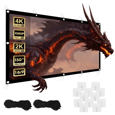 Maclean Platno za projektor, zidno, 330 x 187 cm, 16:9 - MC-167