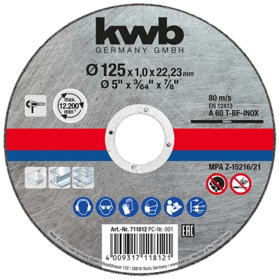kwb Rezna ploča za INOX 125 x 1.0 mm - 711812