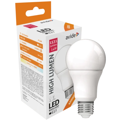 Avide Sijalica, LED 14W, E27, 4000K, 230V AC, bijela svjetlost - Globe A60 14W E27