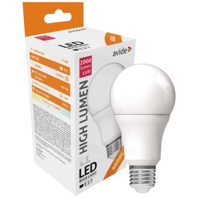 Avide Sijalica, LED 16W, E27, 4000K, 230V AC, bijela svjetlost - Globe A70 16W E27