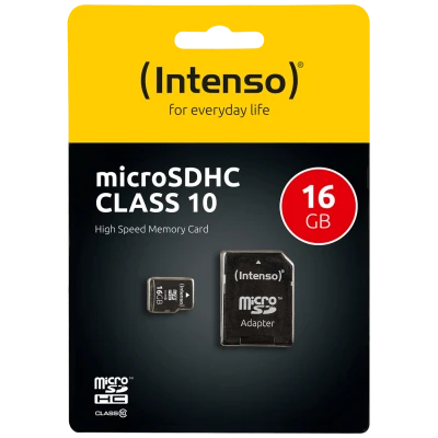(Intenso) Micro SD Kartica 16GB Class 10 (SDHC & SDXC) sa adapterom - SDHCmicro+ad-16GB/Class10