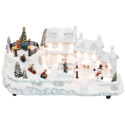 home Dekorativna LED rasvjeta, Diorama, bijela kuća - DRM 16