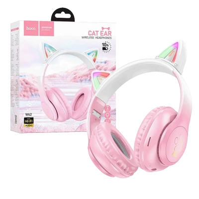 hoco. Slušalice bežične sa mikrofonom, Bluetooth - W42 Cat Ears, Cherry Blossom