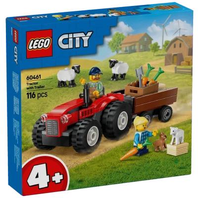 Lego Crveni traktor s prikolicom i ovce, LEGO City