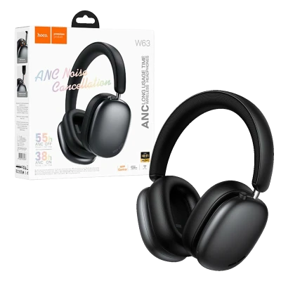 hoco. Bežične slušalice, Bluetooth, ANC - W63 Black