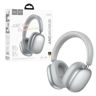 hoco. Bežične slušalice, Bluetooth, ANC - W63 Silver