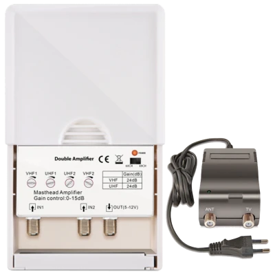 Amiko Pojačalo antensko + LTE / 4G filter sa 2 podesiva ulaza - DOUBLE AMPLIFIER