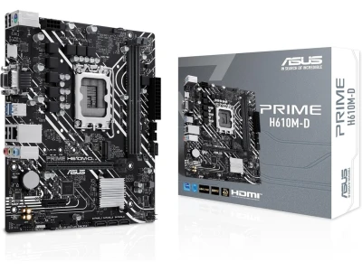 ASUS MB PRIME H610M-DLGA1700, 2x DDR5, 1x M.2,6xUSB1x VGA, 1x HDMI, mATX