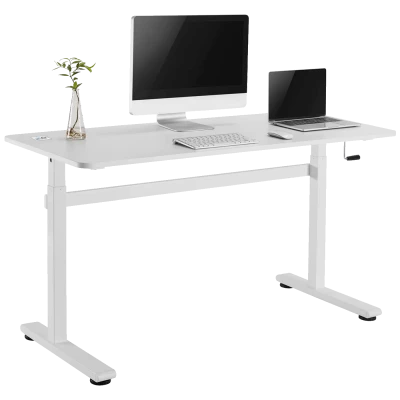 Ergo Office Radni stol 140 x 60 cm, podesiva visina, bijela - ER-401 W