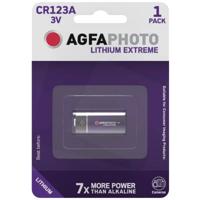 Agfa Baterija litijumska CR123A, 3V, blister 1 komad - CR123A B1
