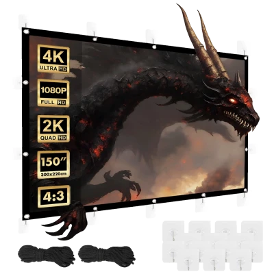 Maclean Platno za projektor, zidno, 330 x 220 cm, 4:3 - MC-168