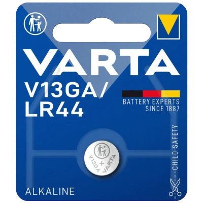 Varta Baterija alkalna LR44, 1,5 V dugmasta, blister 1 kom - LR44 V13GA AG13