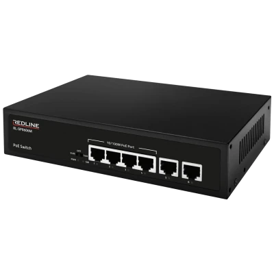 REDLINE PoE mrežni switch, 6 port RJ-45 , 4 PoE / 65W - RL-SP8606M