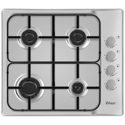 Zilan Ugradbena plinska ploča za kuhanje, 60 cm, Inox - ZLN0027