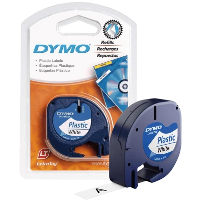 Dymo Kaseta s trakom za LetraTag,  4 met.,  12 mm, plastic bijela - S0721660