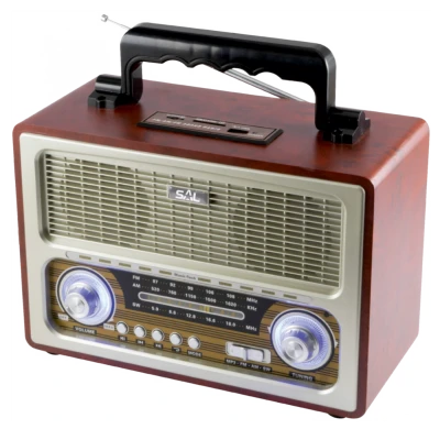 SAL Retro radio + BT bežični zvučnik, 4in1, FM, MP3, AUX - RRT 3B
