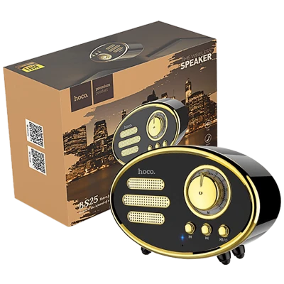 hoco. Zvučnik bežični, Bluetooth,retro, 1200 mAh, 5 h, 5 W, crna - BS25 Time, Bluetooth, retro, black
