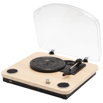 SAL Retro gramofon drvo + BT bežični zvučnik, 4in1, FM, MP3, AUX - RRT 12B