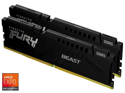 Kingston 64GB 5600MHz DDR5Fury Beast (2x32GB)CL40, EXPO & XMP