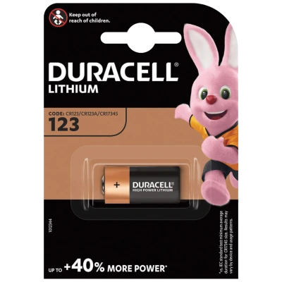 Duracell Baterija litijumska CR123A, 3V, blister 1 kom. - CR123A B1