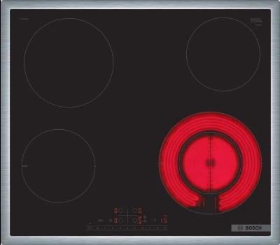 BOSCH Staklokeramička ploča Serie 6| 60 cm, INOX okvir 1 prošireno kolo