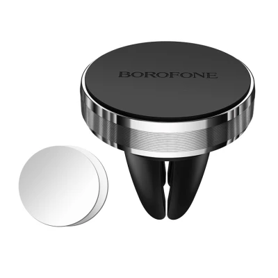 Univerzalni magnetni auto držač nosač za mobitel BOROFONE BH8 Air outlet magnetic in-car silver
